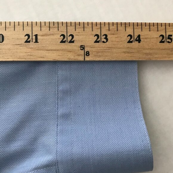 Pronto Uomo Men Light Blue 80s 2 Ply Non Iron Long Sleeve Button Up Shirt - Picture 11 of 12